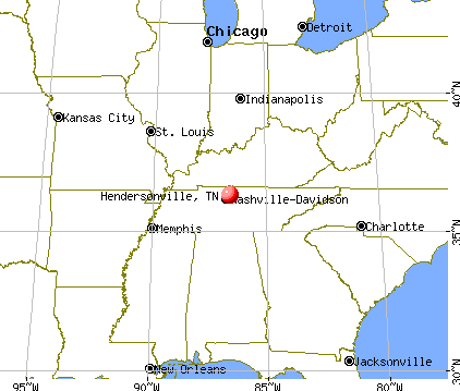 Hendersonville, Tennessee map