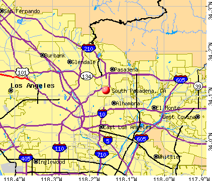 South Pasadena, CA map