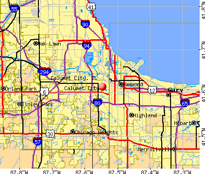 Calumet City, IL map