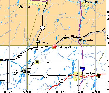 Union City, MI map