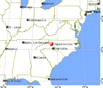 Taylorsville, North Carolina map