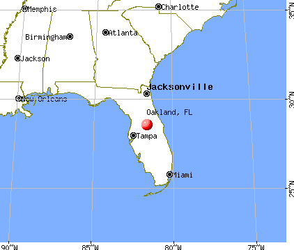 Oakland, Florida map