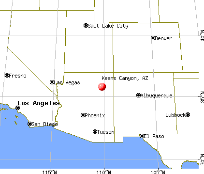 Keams Canyon, Arizona map