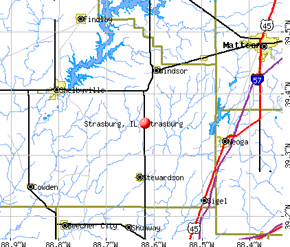 Strasburg, IL map