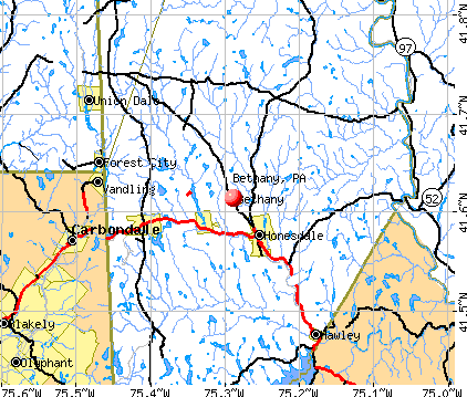 Bethany, PA map