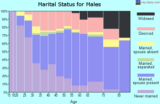 Fayette County marital status for males