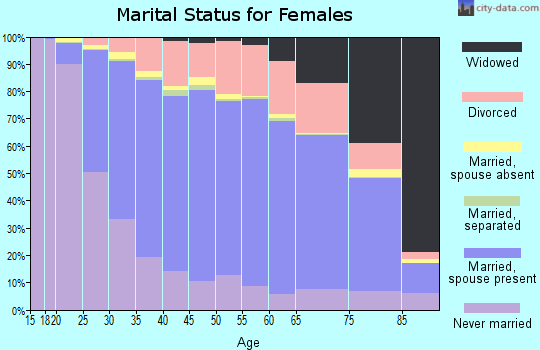 Brown County marital status for females