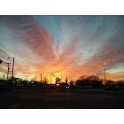 Hendersonville: Setting sun as viewed on W. Main St.