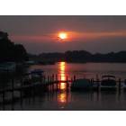 Antioch: Hot summer night looking over Bluff Lake from Harbor Club in Antioch Ill