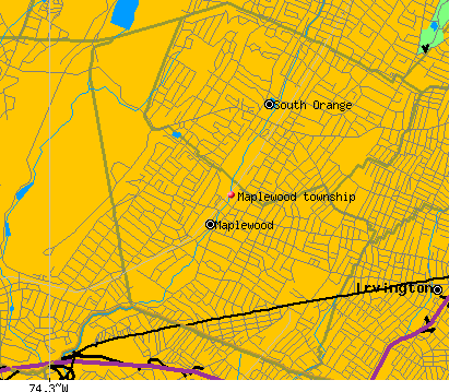 Maplewood township, NJ map