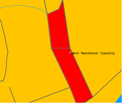 West Manchester township, PA map