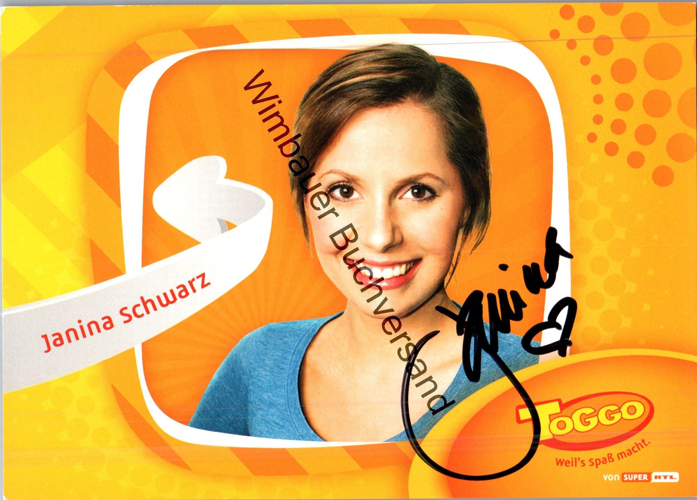 Original Autogramm Janina Schwarz Toggo /// Autograph signiert signed ...