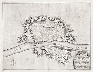 Bild des Verk�ufers f�r "Francfort sur le Mein" - Frankfurt am Main Stadtplan Hessen Plan zum Verkauf von Antiquariat Steffen V�lkel GmbH