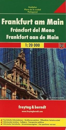 Bild des Verk�ufers f�r Frankfurt am Main, Stadtplan 1:20.000. Fr�ncfort del Meno. Frankfort aan de Main; Francfort-sur-le-Main; Francoforte sul Meno : Touristische Informationen, Stra�enverzeichnis, �ffentliche Verkehrsmittel zum Verkauf von AHA-BUCH GmbH