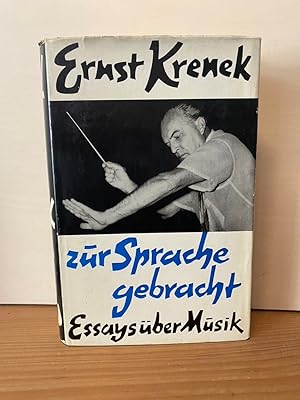 Bild des Verk�ufers f�r Zur Sprache gebracht. Essays �ber Musik. zum Verkauf von Buchhandlung Neues Leben