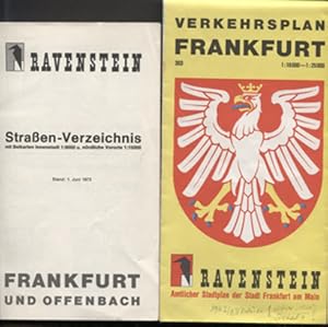 Bild des Verk�ufers f�r Verkehrsplan Frankfurt 303. 1:16000 - 1:25000. Mit Stra�en-Verzeichnis mit Beikarten Innenstadt u. n�rdliche Vororte 1:15000. Stand 1. Juni 1973. (= Amtlicher Stadtplan der Stadt Frankfurt am Main). zum Verkauf von Antiquariat Neue Kritik