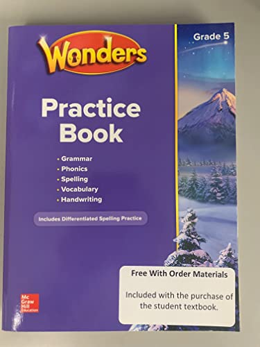 9780079017000: Wonders Grade 5 NA Practice Book (BLM) (ELEMENTARY CORE READING)