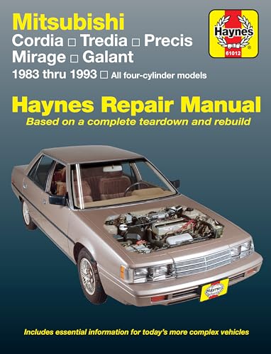 Stock image for Mitsubishi Cordia,Tredia,Galant,Precis,Mirage (83-93) Haynes Manual (Paperback) Haynes for sale by Vintage Book Shoppe