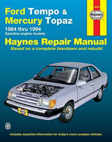 Stock image for Ford Tempo & Mercury Topaz all 2WD petrol (1984-1994) Haynes Repair Manual (USA) for sale by SecondSale