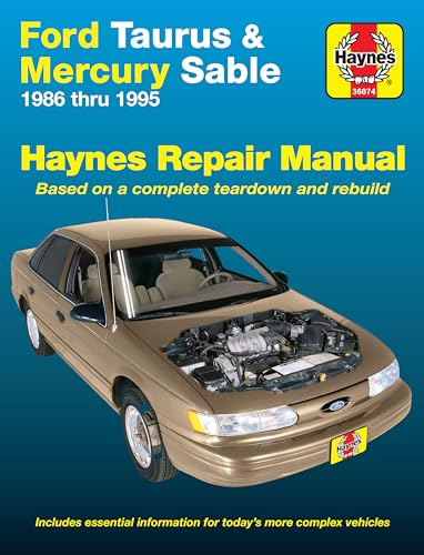 Stock image for Ford Taurus & Mercury Sable (86-95) Haynes Repair Manual (Does not include information specific to SHO or variable fuel models. Includes vehicle coverage apart from the specific exclusion noted) for sale by SecondSale