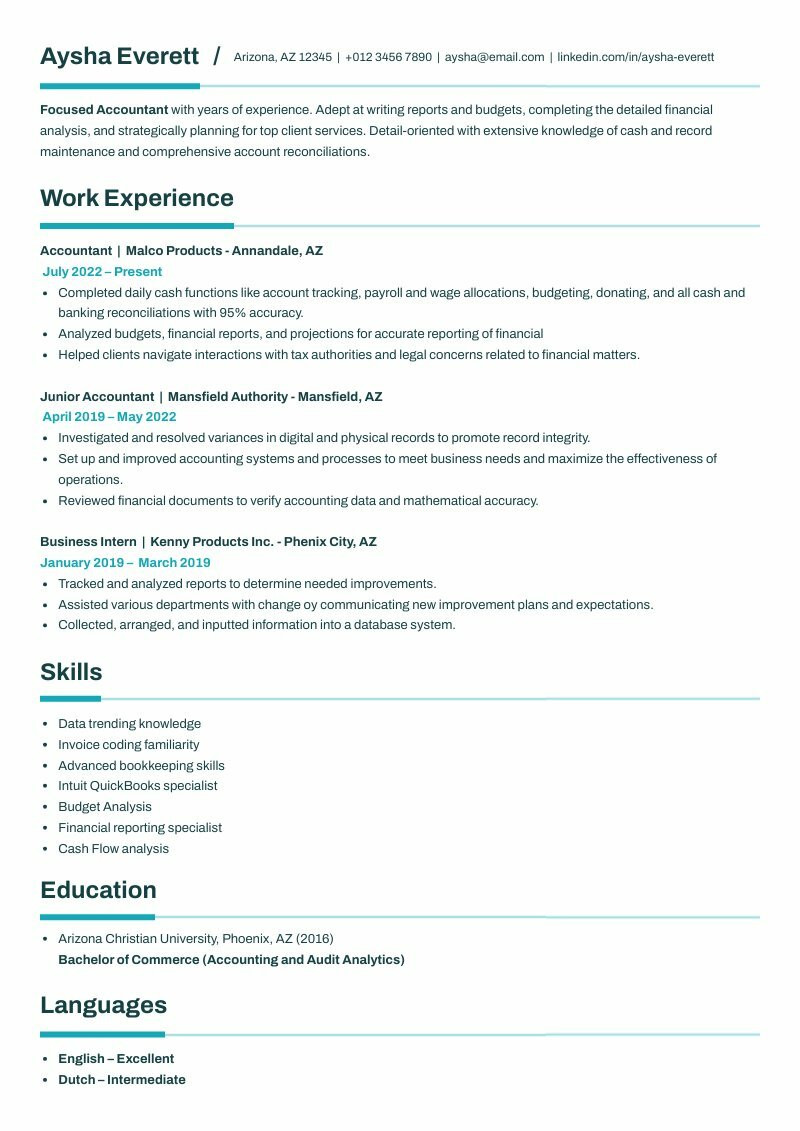 White Simple ATS Resume