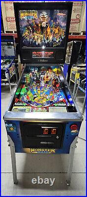 Monster Bash Pinball Machine By Williams 1998 Free Shipping LEDS Original