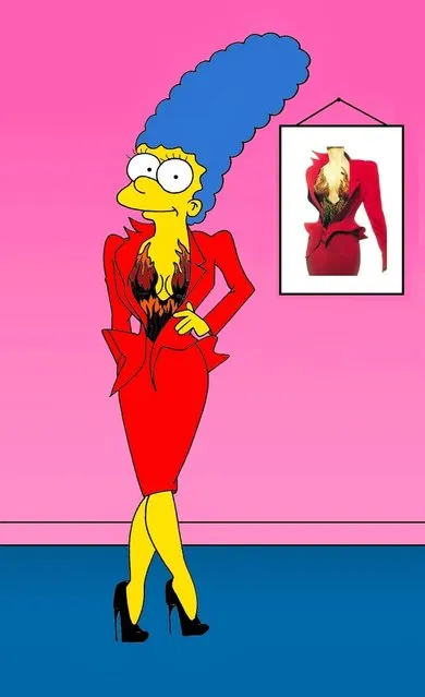 Marge Simspon in “Fire Suit”, Thierry Mugler.