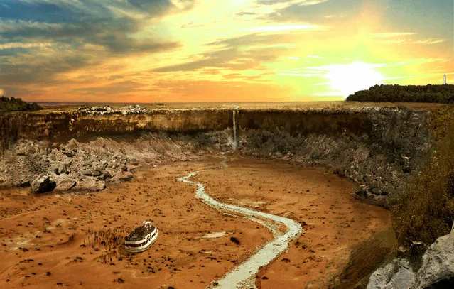 Niagara Falls, Canada, after severe drought. (Photo by Joel Krebs/Caters News)