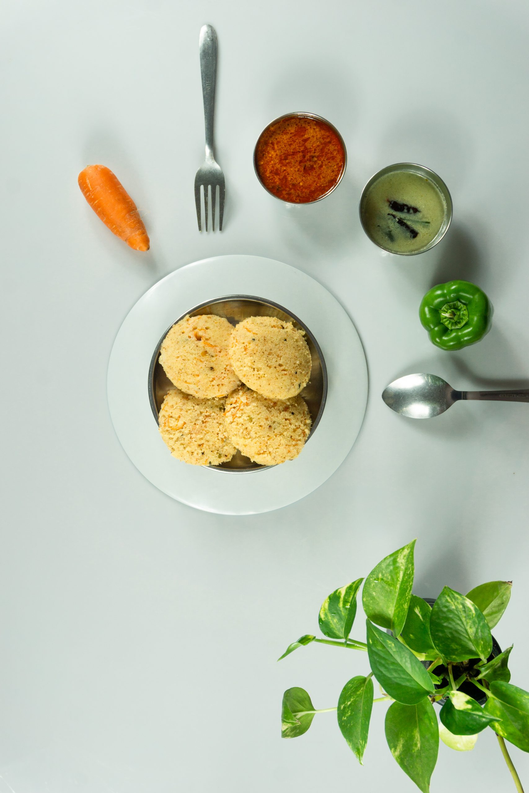 idli, chutney, condiments