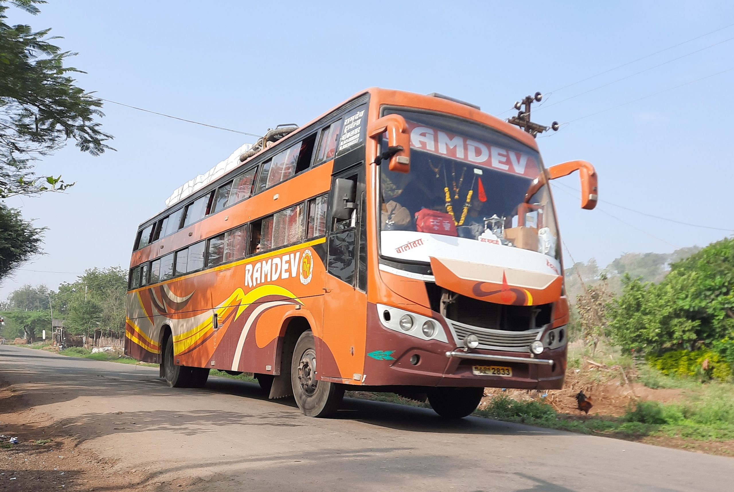 Bus on a highway