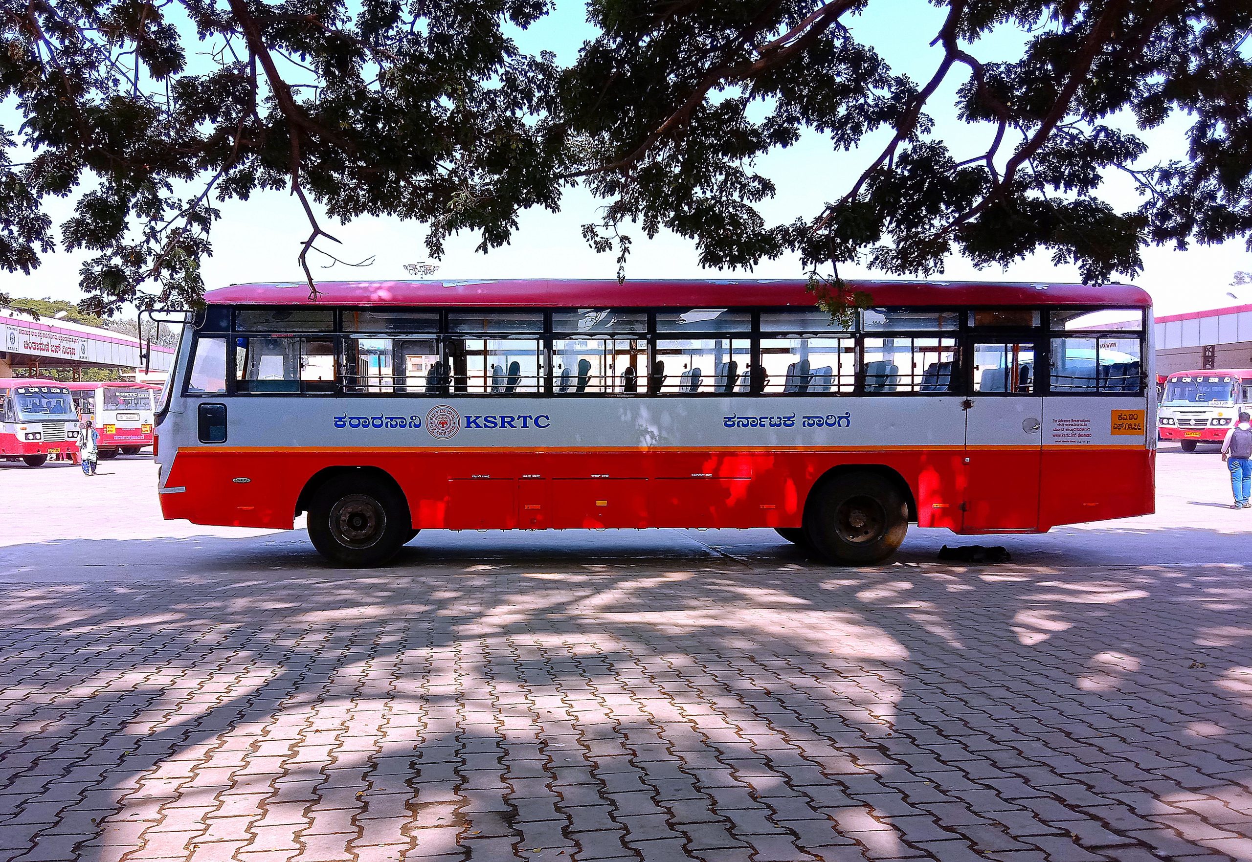 Bus standing in Bus station