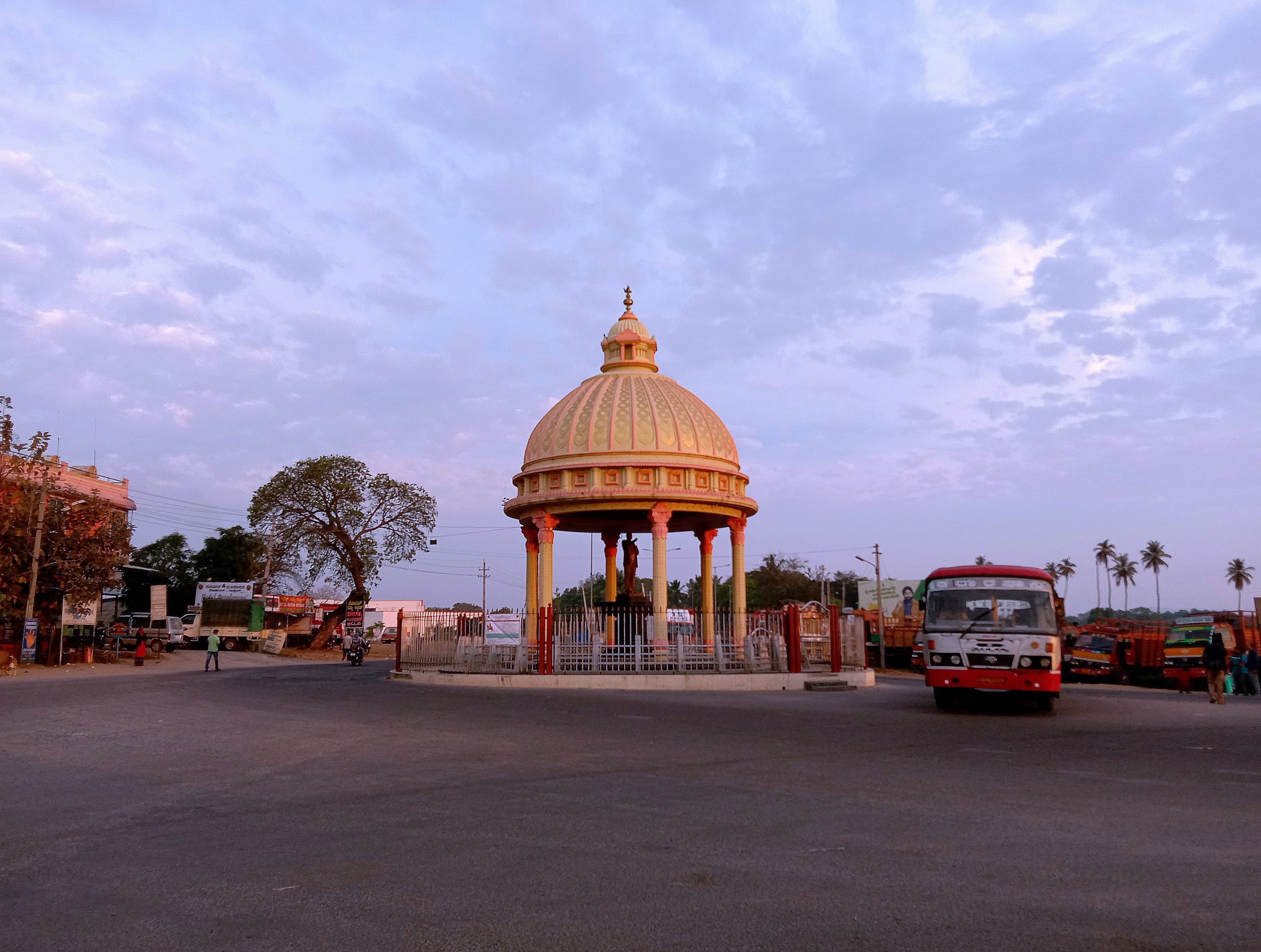 bus on a road