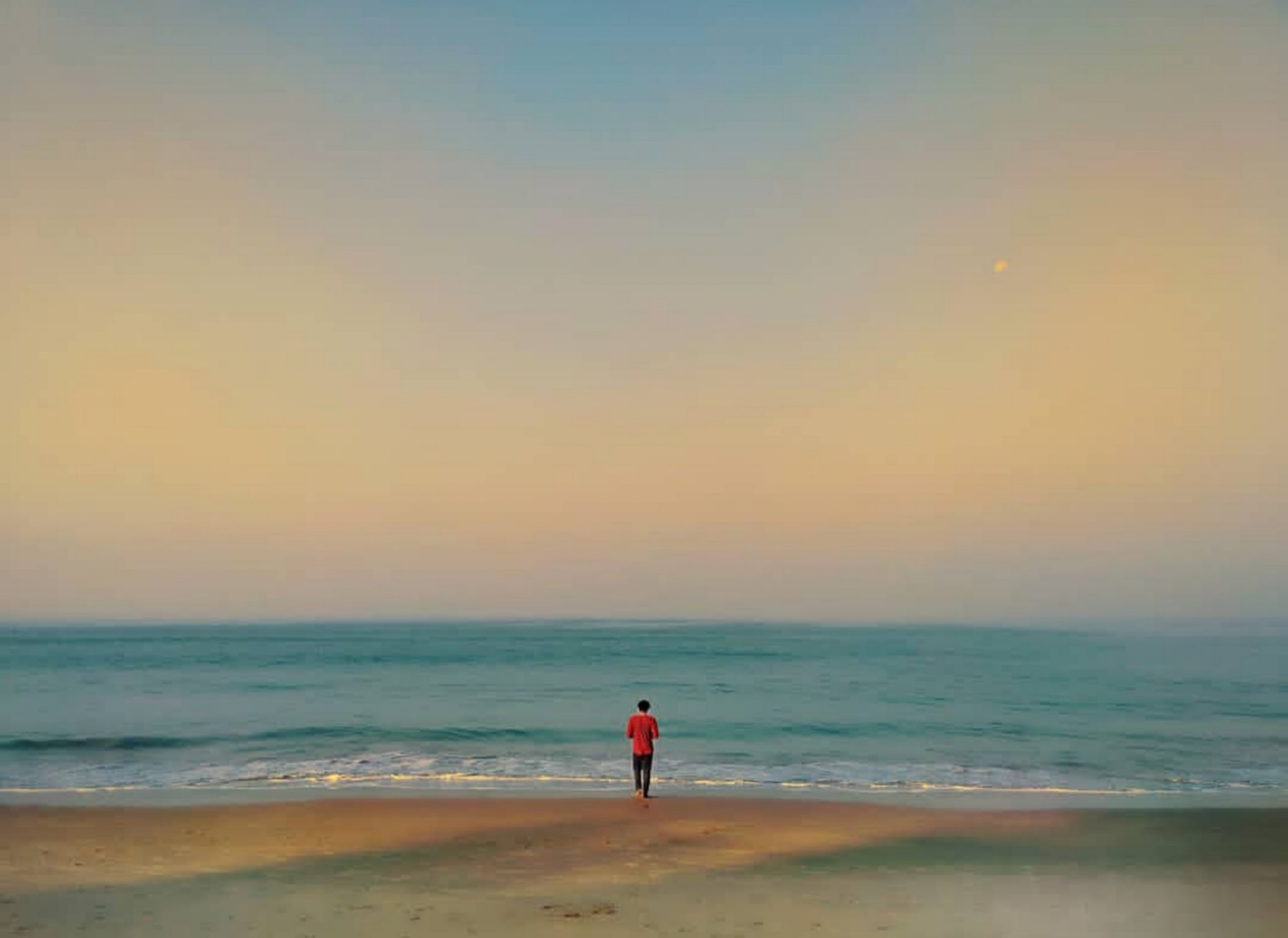 A man on a beach