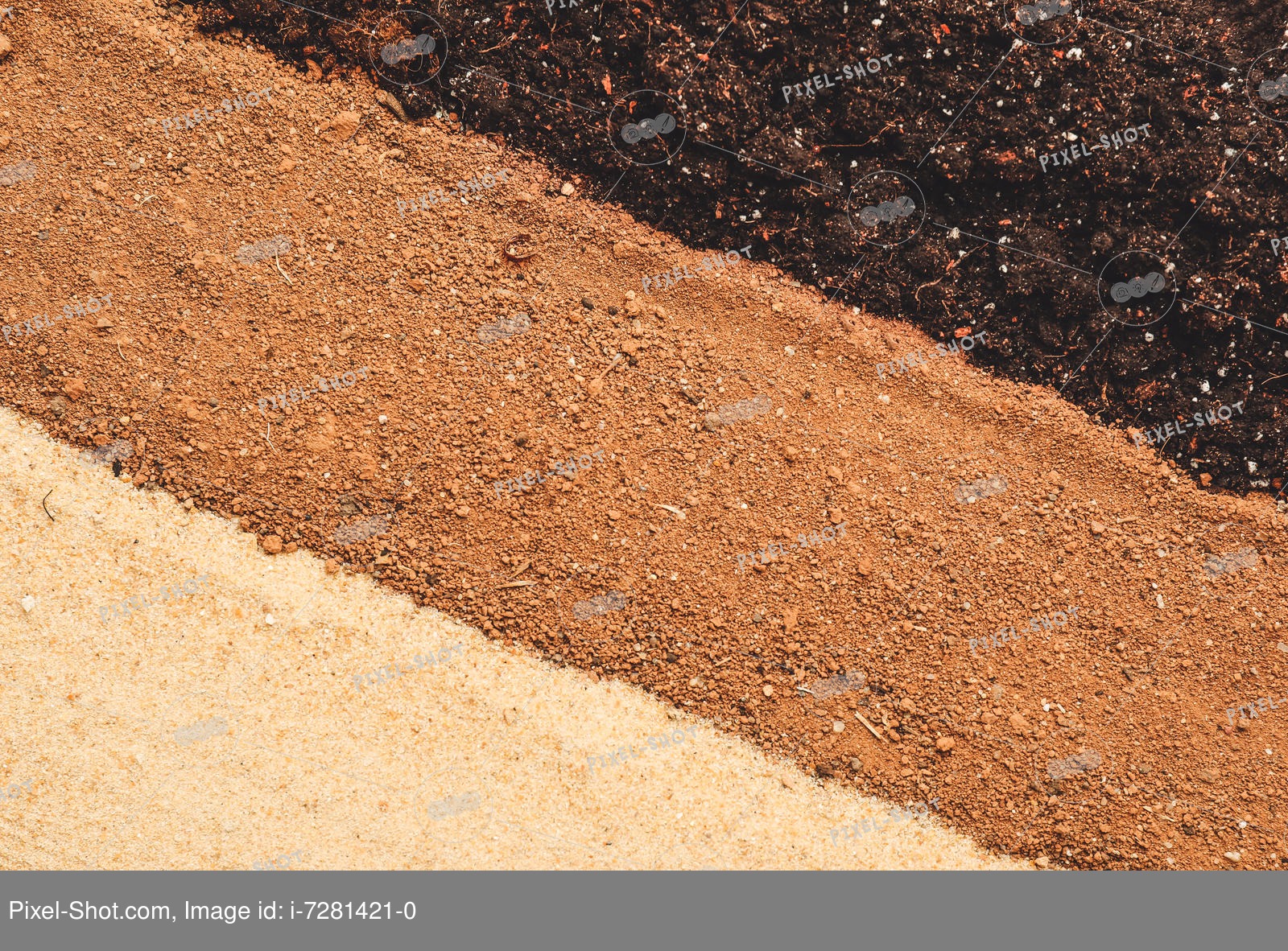 Different types of soil as background :: Stock Photography Agency ::  Pixel-Shot Studio