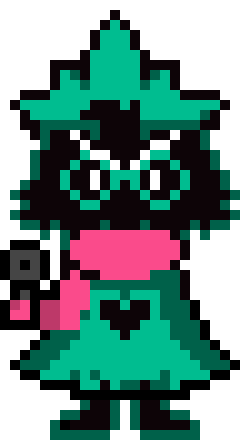 Deltarune Ralsei... with a gun | Pixel Art Maker