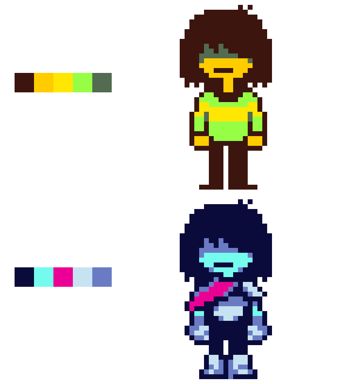 Kris Deltarune (Updated) | Pixel Art Maker