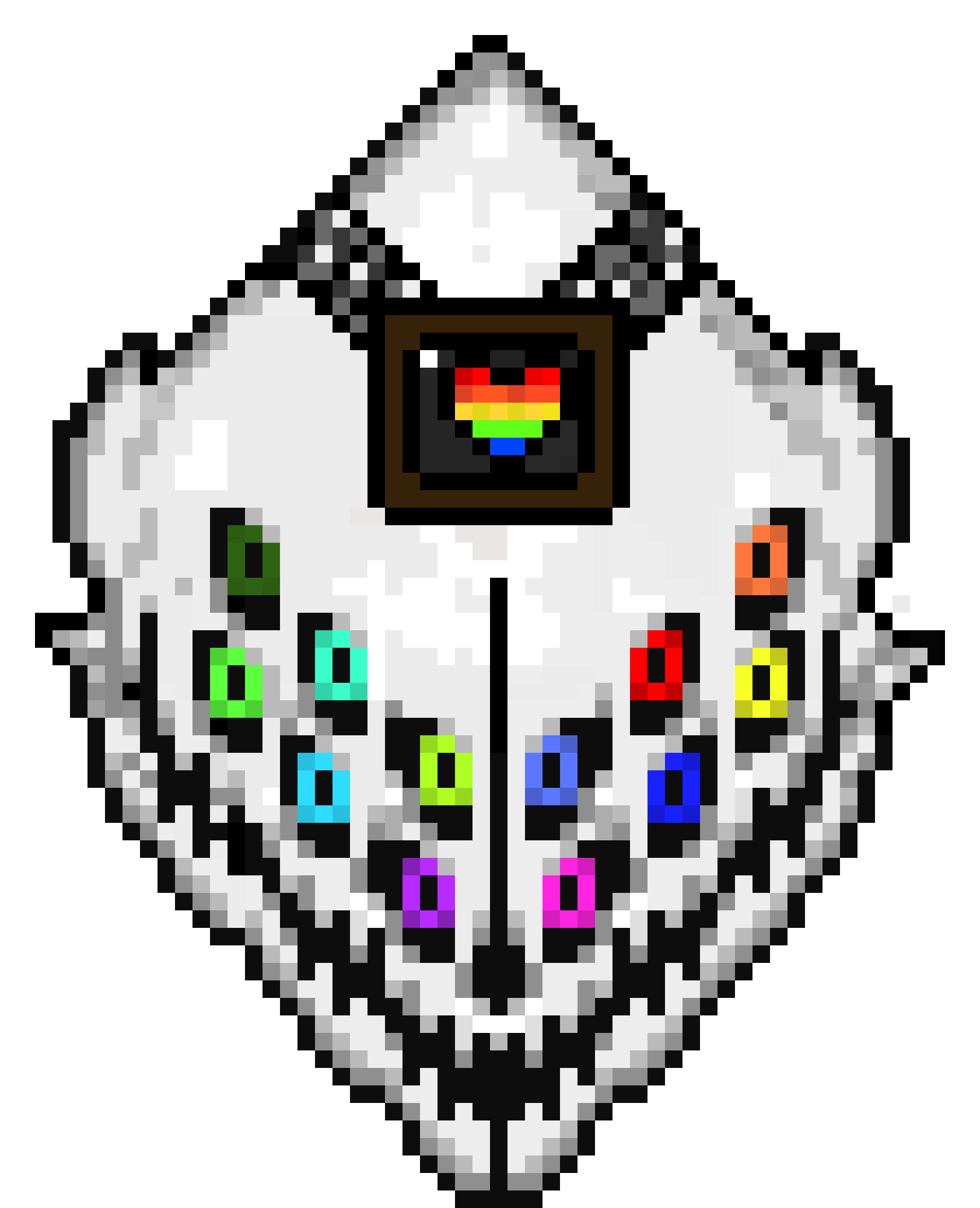 Gaster Blaster Pixel Art With Grid Gaster Blaster Pixel Undertale Sans ...