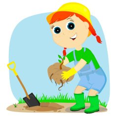 Girl gardener free image download