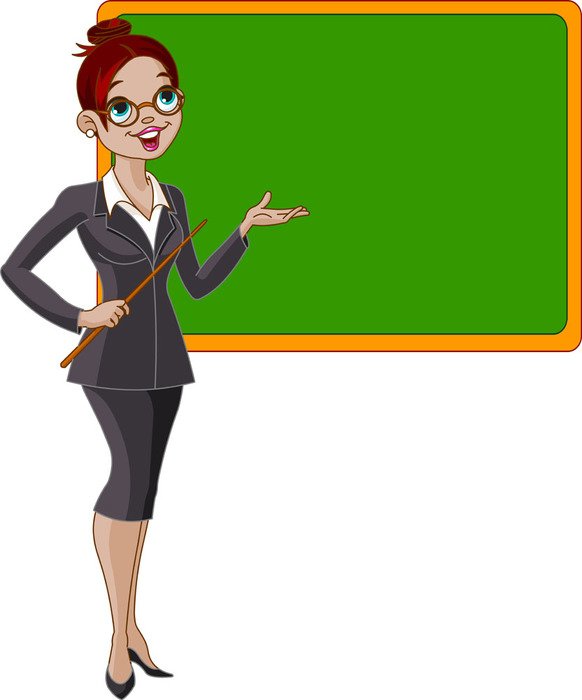 Cartoon teacher near the blackboard clipart free image download