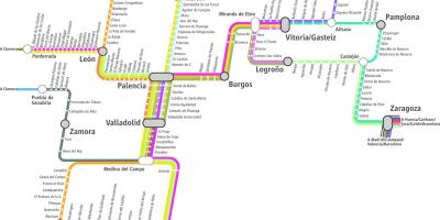 Mapa Madrytu Renfe