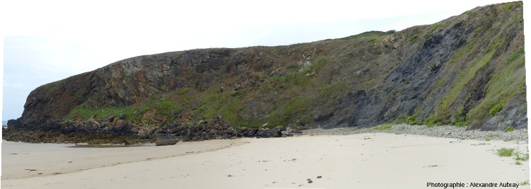 Panorama, depuis la plage de la Palue, de la partie Sud de la pointe de Lostmarc'h