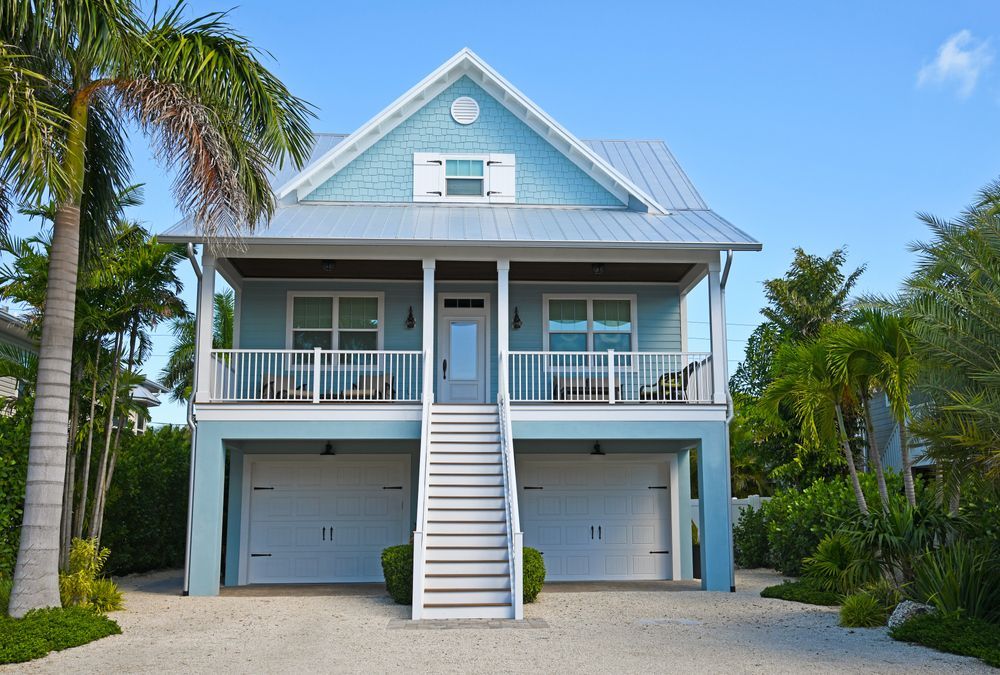 Blue beach house