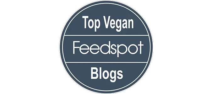 feedspot top vegan blogs badge