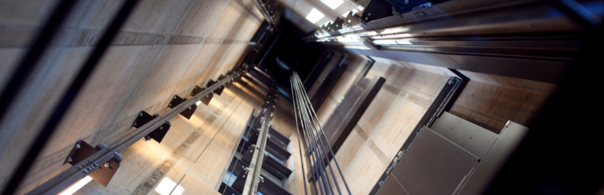 inside an elevator shaft