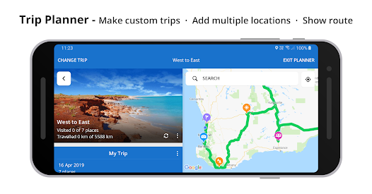 Google Maps Trip Planner Australia