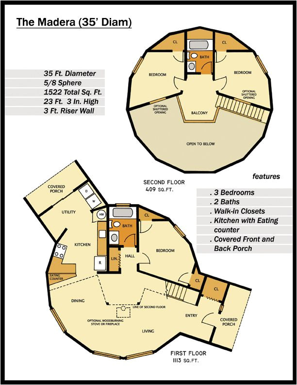 Geodesic Dome Home Floor Plans