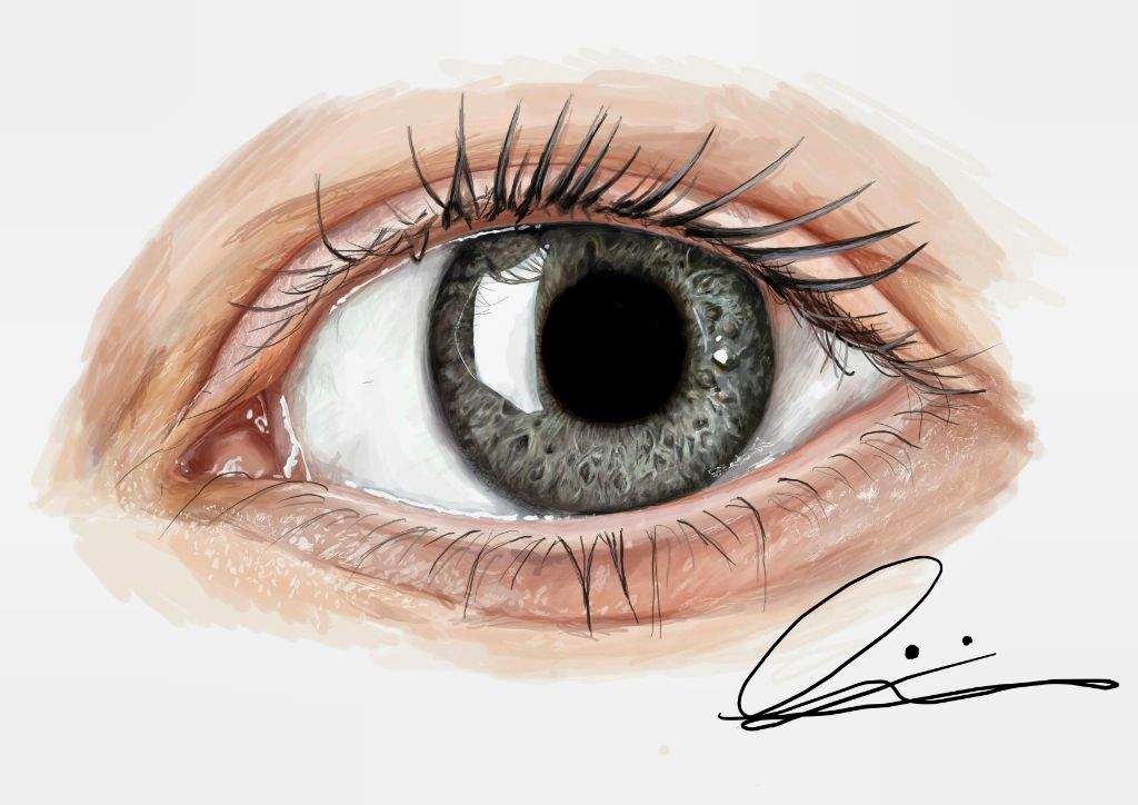 Eye digital drawing | Art Amino