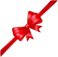 red ribbon bow PNG