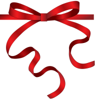 red ribbon bow PNG