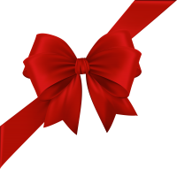 red ribbon bow PNG